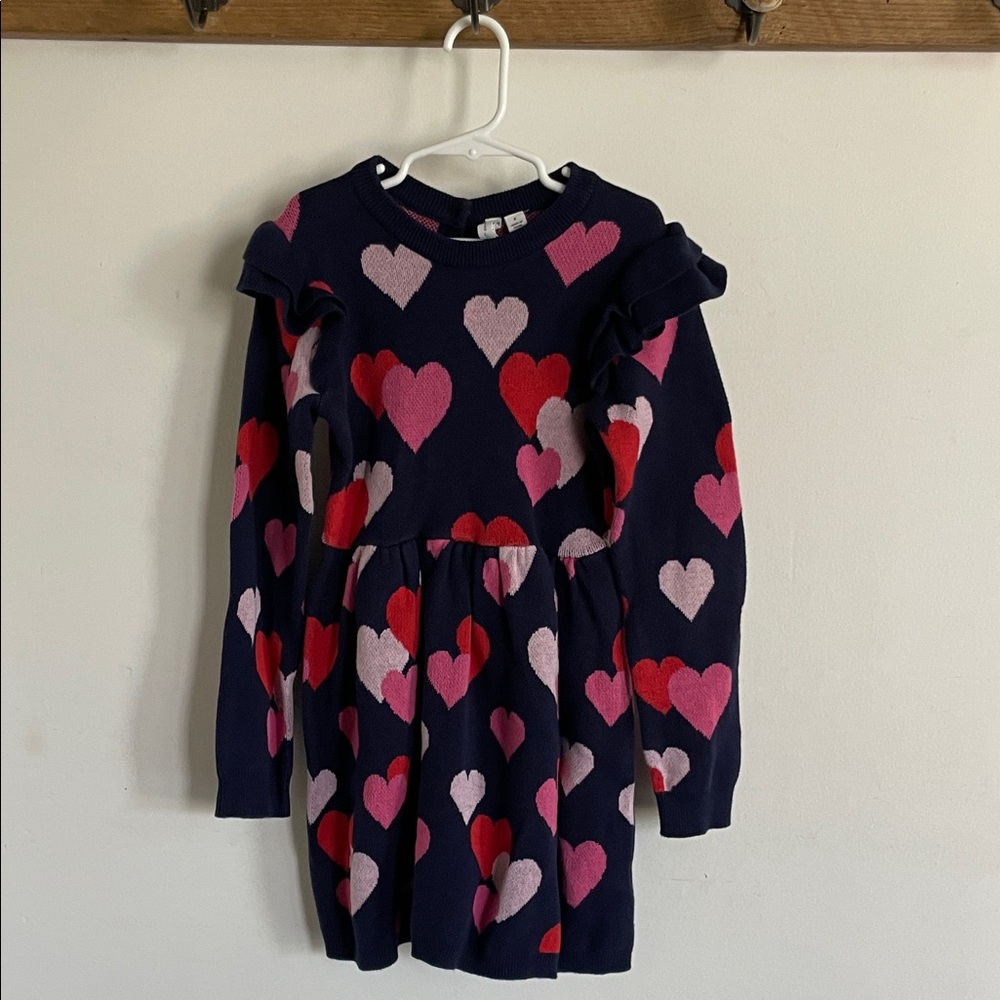 Janie and Jack Heart Patterned Kids Dress